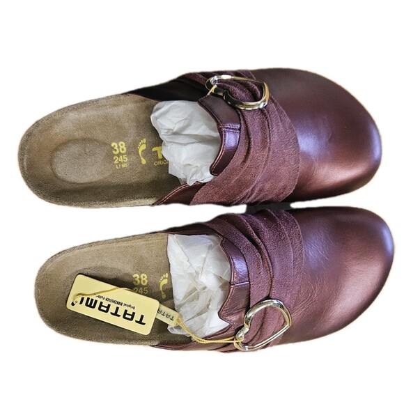 Birkenstock Tatami Libra Gold Heart Accent Womens 7.5 to 8 Wine NIB - Picture 5 of 8